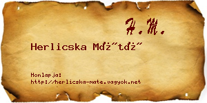 Herlicska Máté névjegykártya
