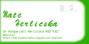 mate herlicska business card